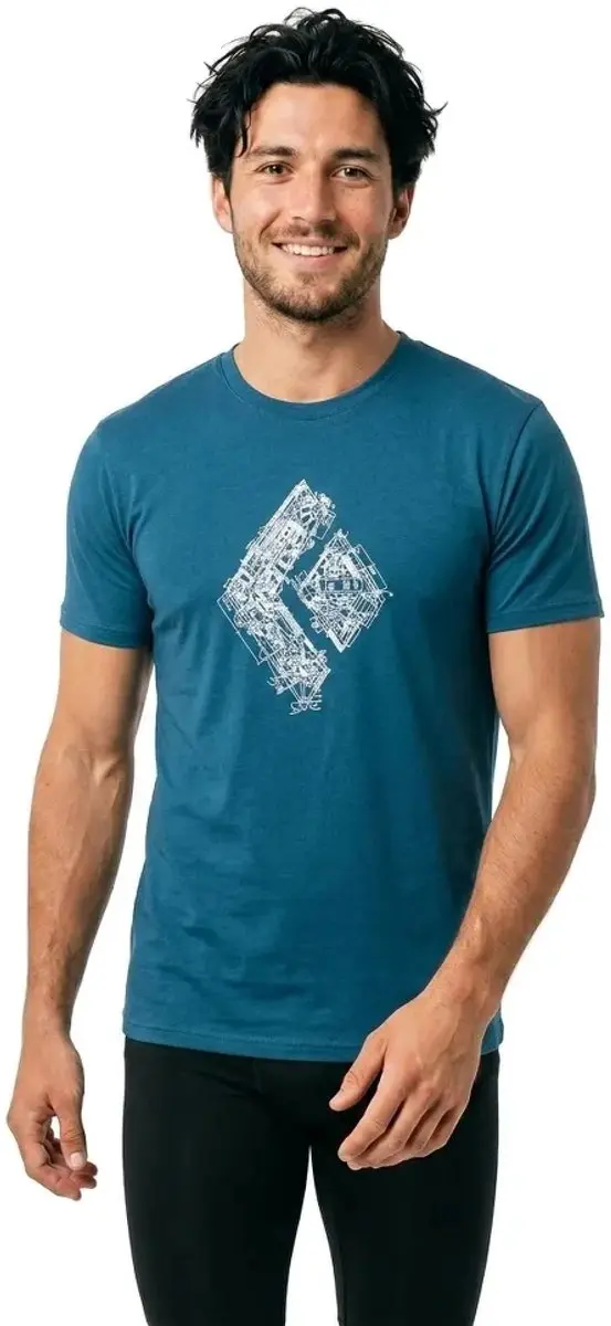 Black Diamond Engineered Diamond T-shirt - Indigo - L - afbeelding 3 van 3