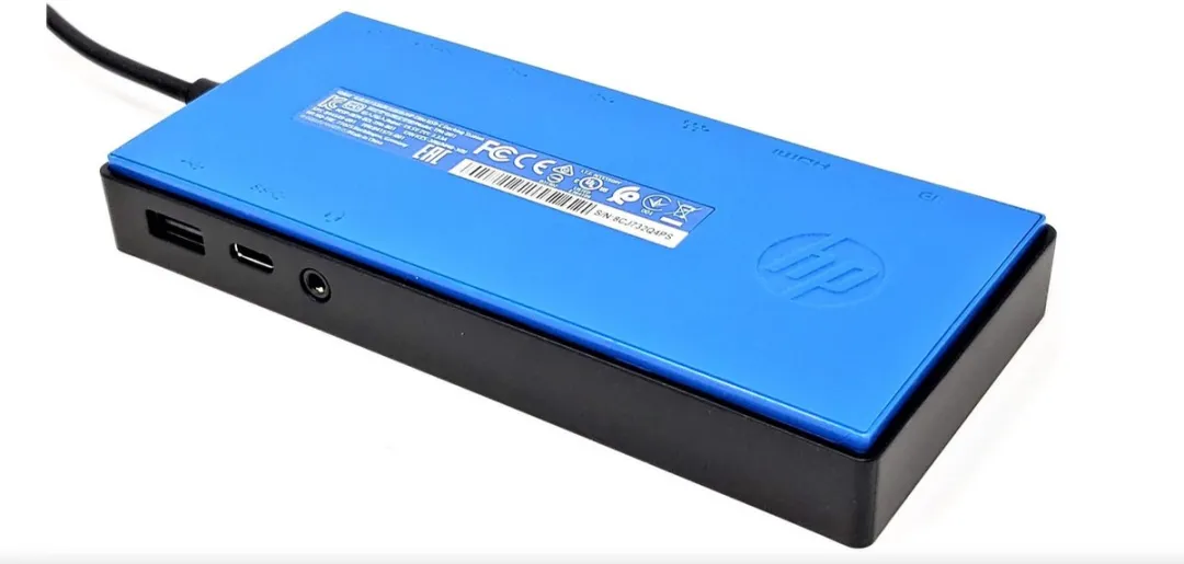 HP Elite USB-C Docking Station G2 X7W54AA - Zwart/Blauw - afbeelding 6 van 6