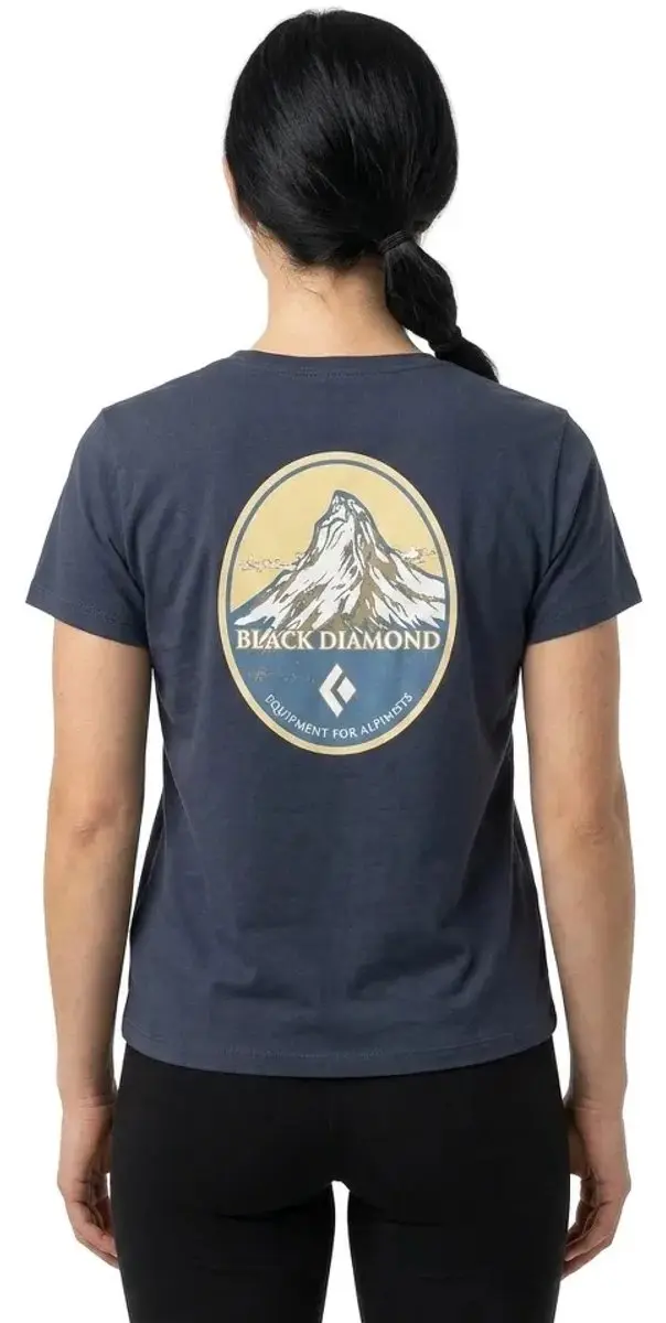 Black Diamond Heritage Badge Dames T-shirt - Charcoal - XS - afbeelding 3 van 4