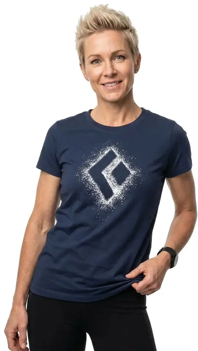 Black Diamond Chalked Up 2.0 Dames T-shirt - Indigo - afbeelding 2 van 3