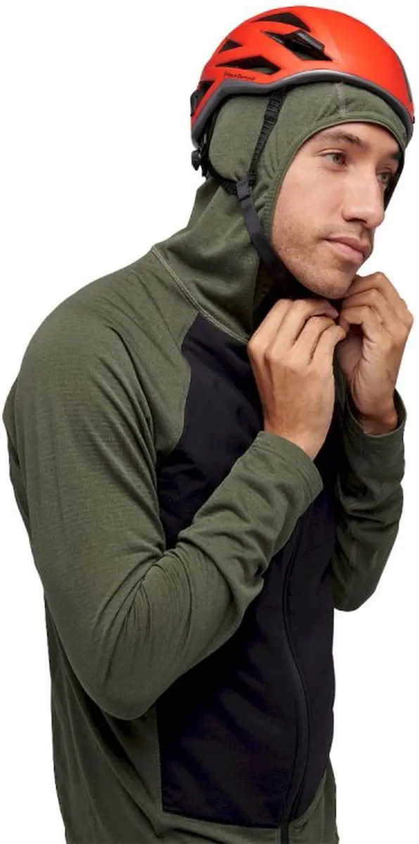 Black Diamond Coefficient LT Hybrid Hoody - Fleecevest - Heren Tundra / Black XL - afbeelding 4 van 6