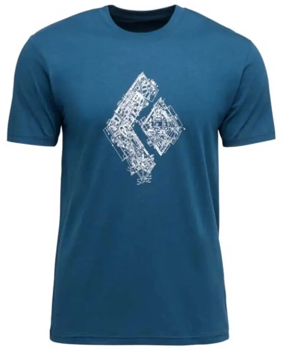 Black Diamond Engineered Diamond T-shirt - Indigo - XL - afbeelding 2 van 3