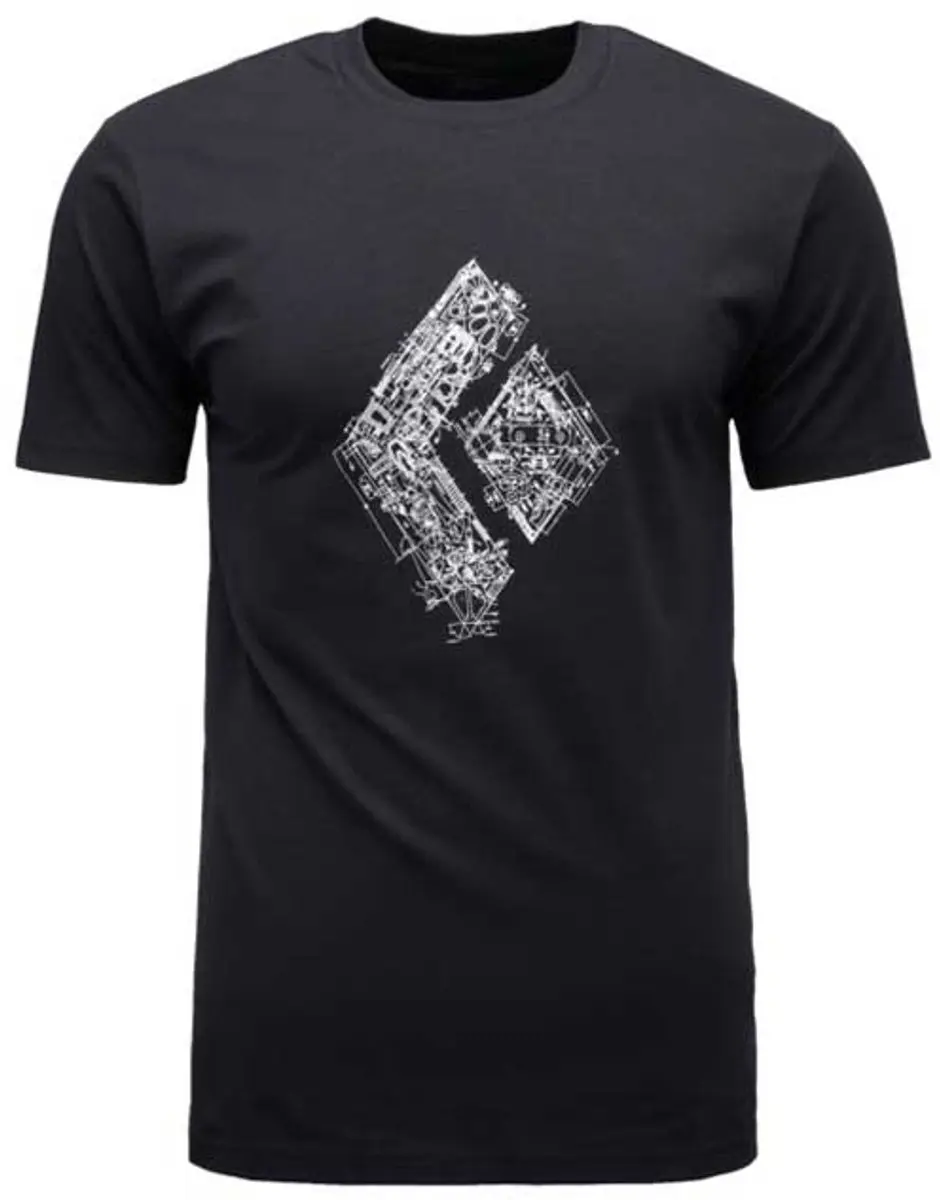 Black Diamond Engineered Diamond T-shirt Met Korte Mouwen Zwart XL Man