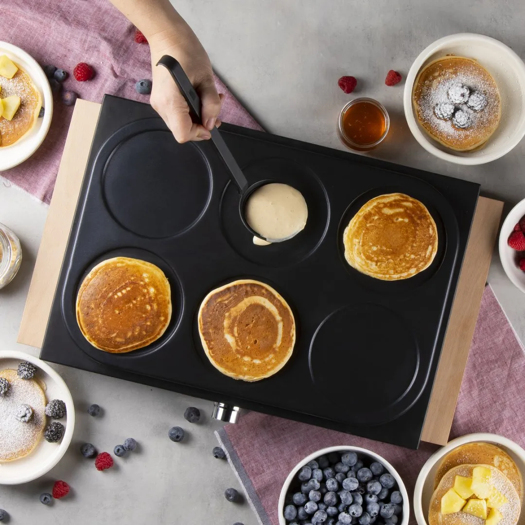 Domo DO8717PN Pannenkoekenmaker 1000W - 6 Personen - Zwart