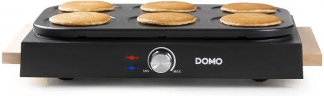 Domo DO8717PN Pannenkoekenmaker 1000W - 6 Personen - Zwart - afbeelding 6 van 6