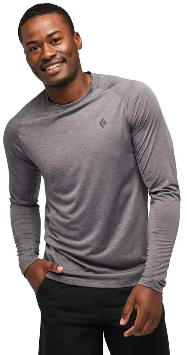 Black Diamond Lightwire Tech T-shirt Met Lange Mouwen Grijs L Man
