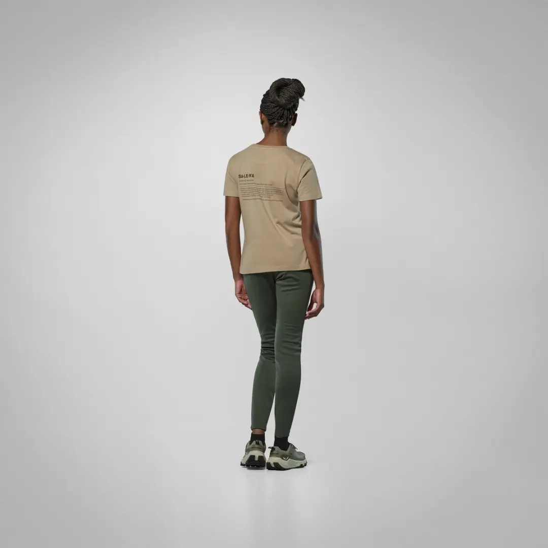 Salewa Eagle Vocab T-shirt Dames - Khaki - M - afbeelding 5 van 6