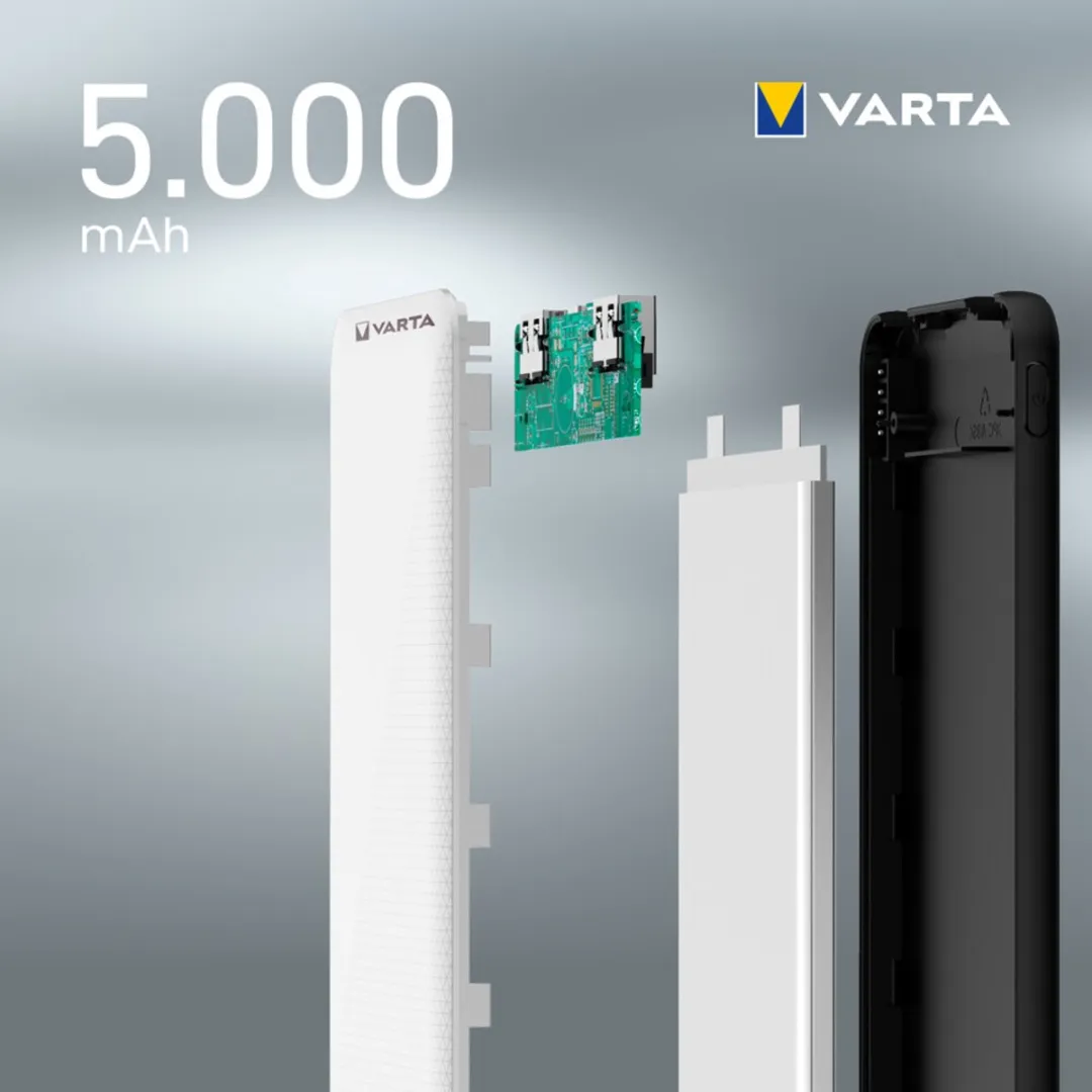 Varta Powerbank Energy 5000mAh 784000238 - 3x Opladen - Wit - afbeelding 6 van 6