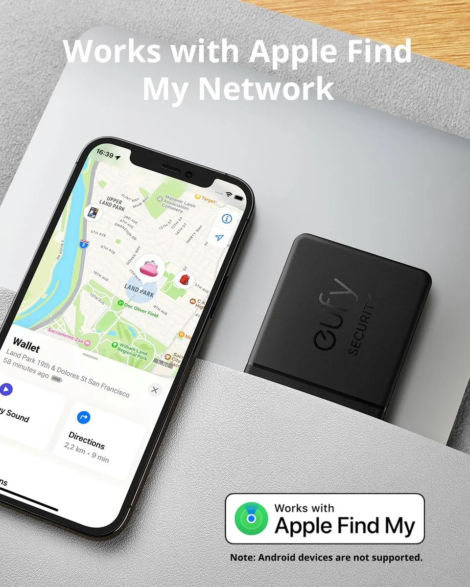 Eufy Security SmartTrack Card - Tracker - Zwart - afbeelding 6 van 6