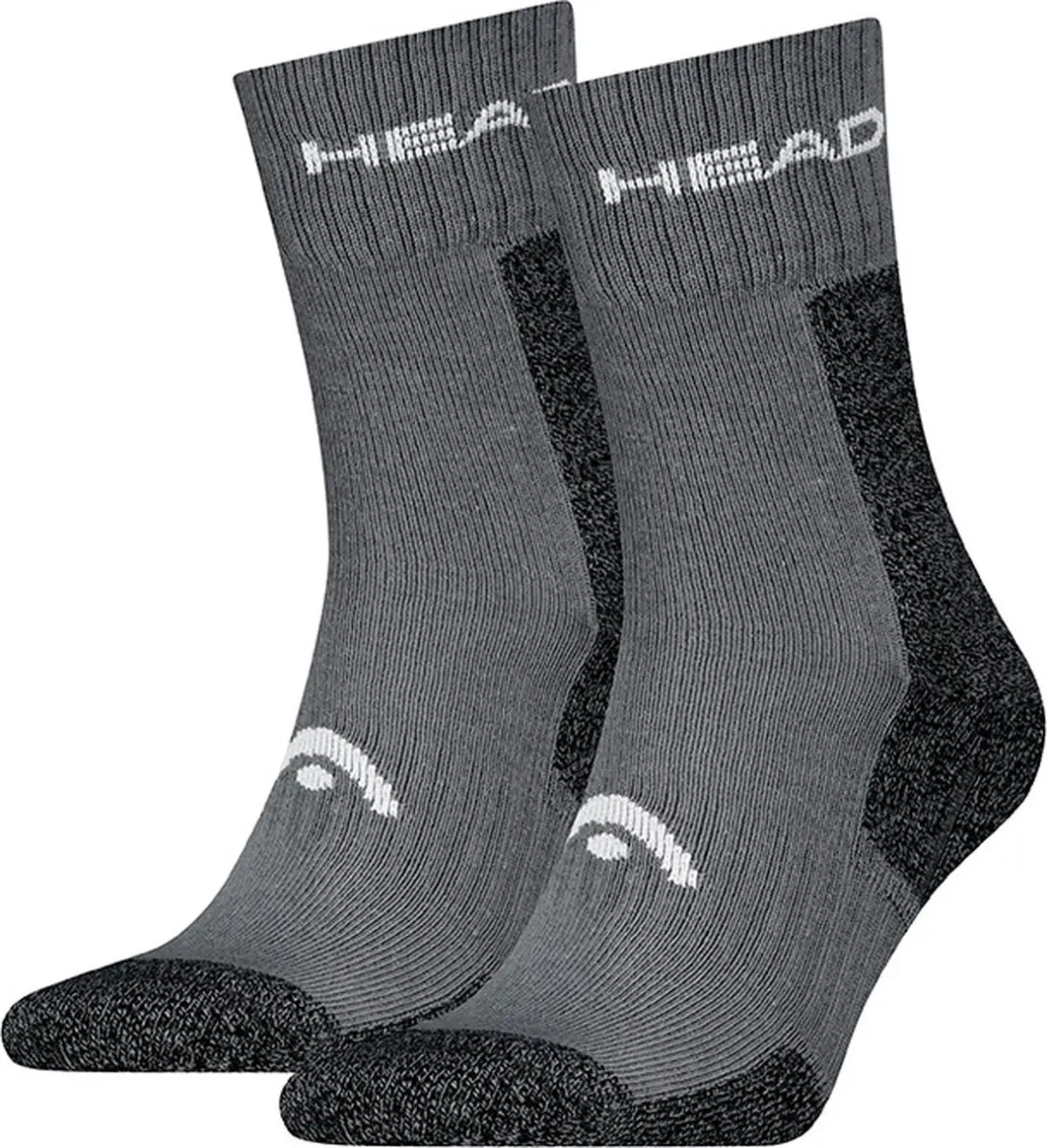 HEAD unisex 2P halfhoge sokken hiking grijs