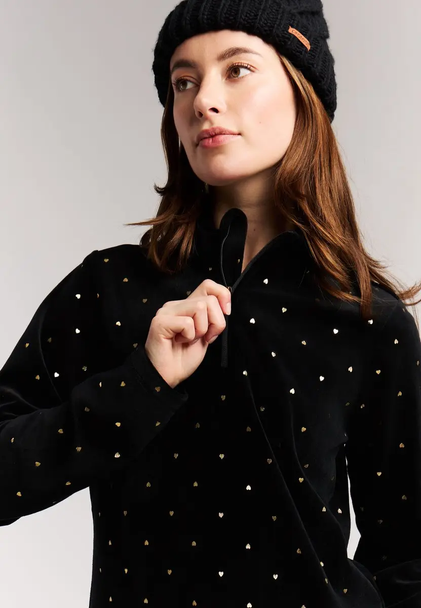 Protest Leanne Dames 1/4 Zip Fleece - True Black - L - afbeelding 6 van 6