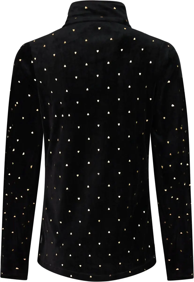 Protest Leanne Dames 1/4 Zip Fleece - True Black - L - afbeelding 2 van 6