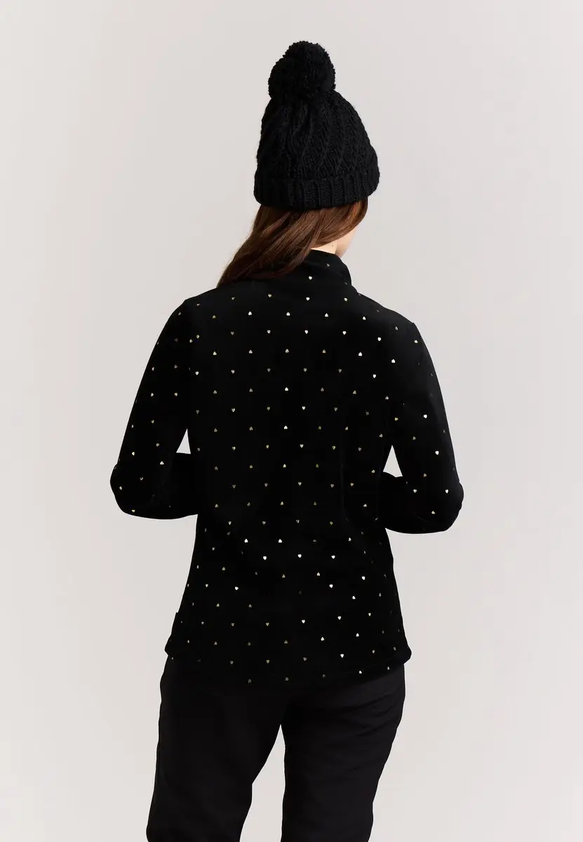 Protest Leanne Dames 1/4 Zip Fleece - True Black - L - afbeelding 5 van 6