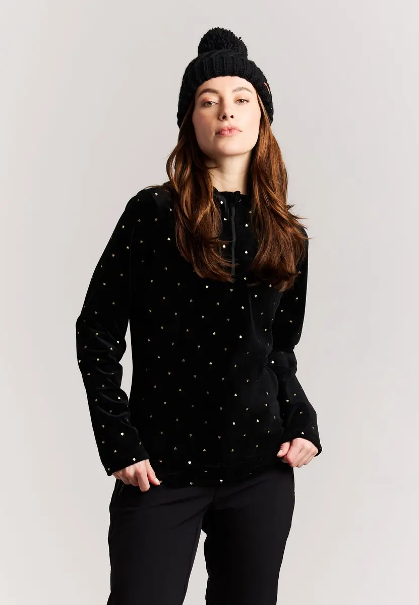 Protest Leanne Dames 1/4 Zip Fleece - True Black - L - afbeelding 4 van 6