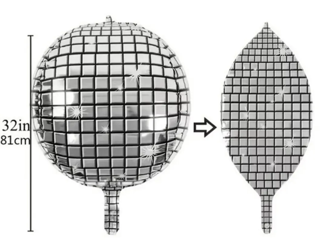 RedParrot Mega Opblaasbare Discoballen Set - 3x 80cm - Zilver