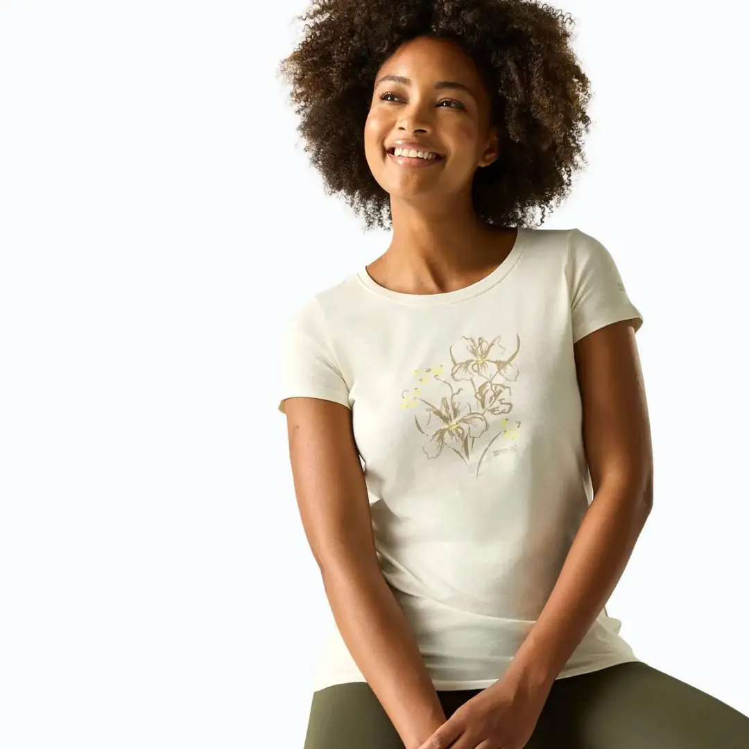 Regatta Breezed Dames-T-shirt - Barely White - afbeelding 2 van 6