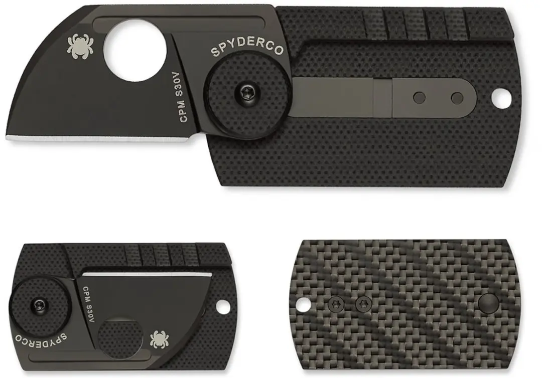 Spyderco Dogtag Folder Carbon Fiber / Black CPM S30V PE