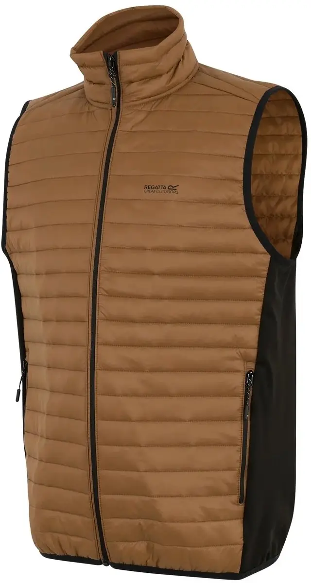 Regatta Andreson Hybrid Mouwloos Donsjack - Nut Brown/Black - S - afbeelding 2 van 2