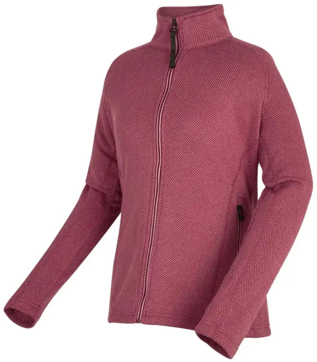 Regatta Liliena Fleece met Volledige Rits voor Dames - Donker Pimento/Roze Poeder - afbeelding 6 van 6