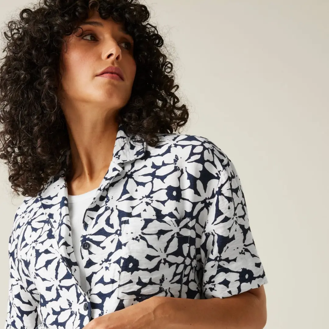 T-shirt Korte Mouwen Dames Bloemenprint - afbeelding 2 van 6