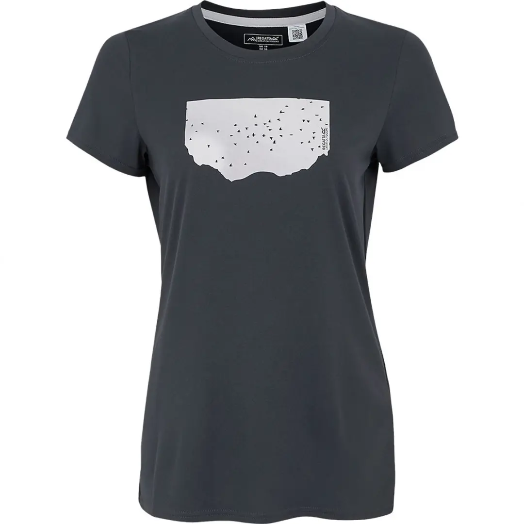 Regatta Fingal Stretch T-shirt Met Korte Mouwen Grijs 40 Vrouw
