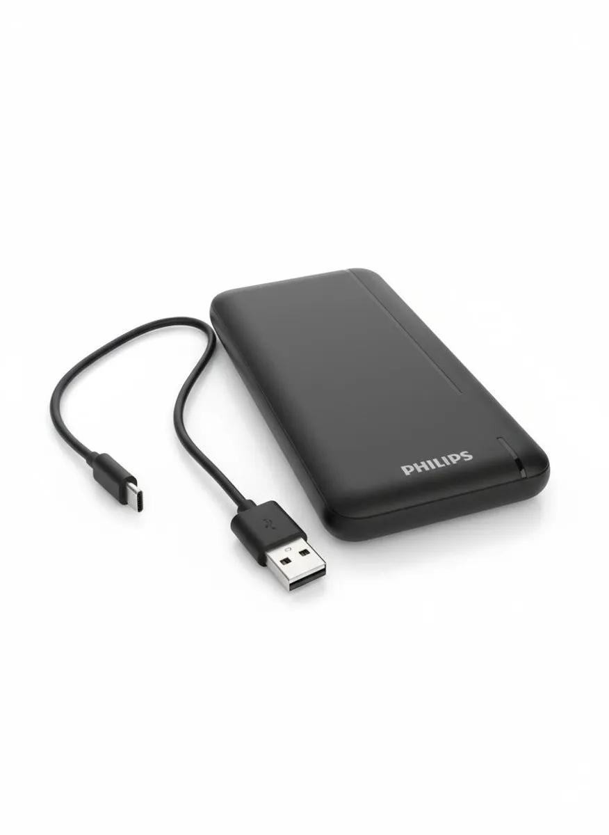 Philips Powerbank DLP1812PB/10 10.000mAh - 3x Smartphone - 20W - Zwart
