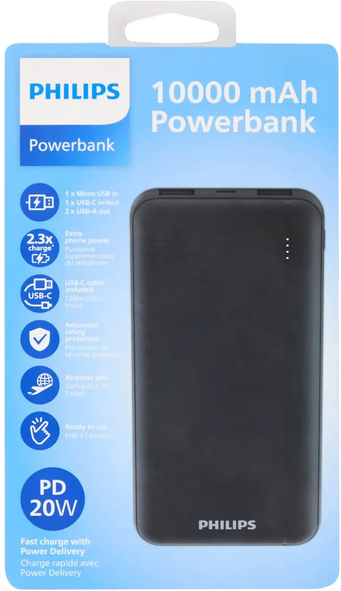 Philips Powerbank DLP1812PB/10 10.000mAh