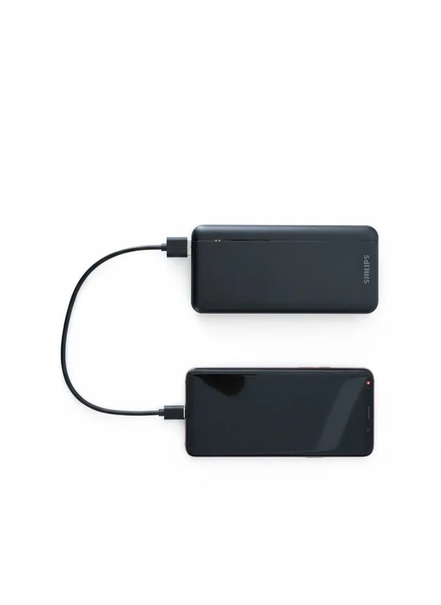 Philips Powerbank DLP1812PB/10 10.000mAh - 3x Smartphone - 20W - Zwart