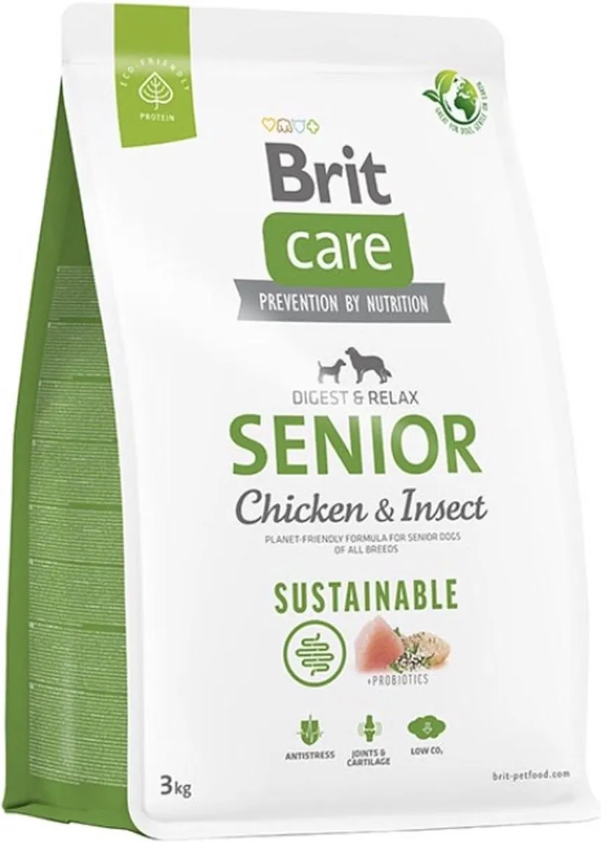 Brit Care Sustainable Senior Digest & Relax Kip Hondenvoer 3kg