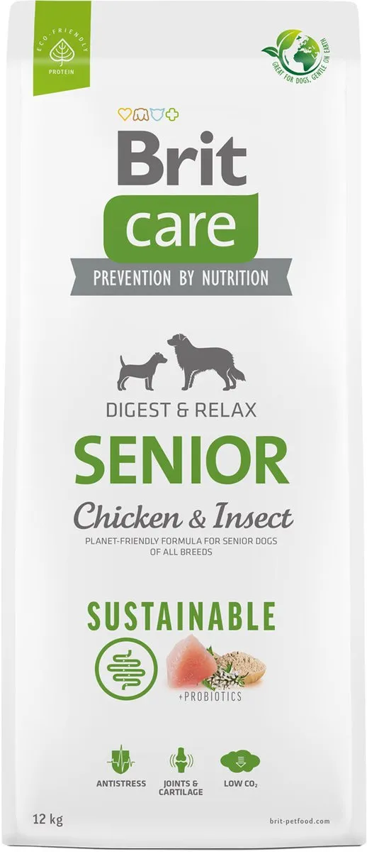 Brit Care Sustainable Senior Digest & Relax Kip Hondenvoer 3kg