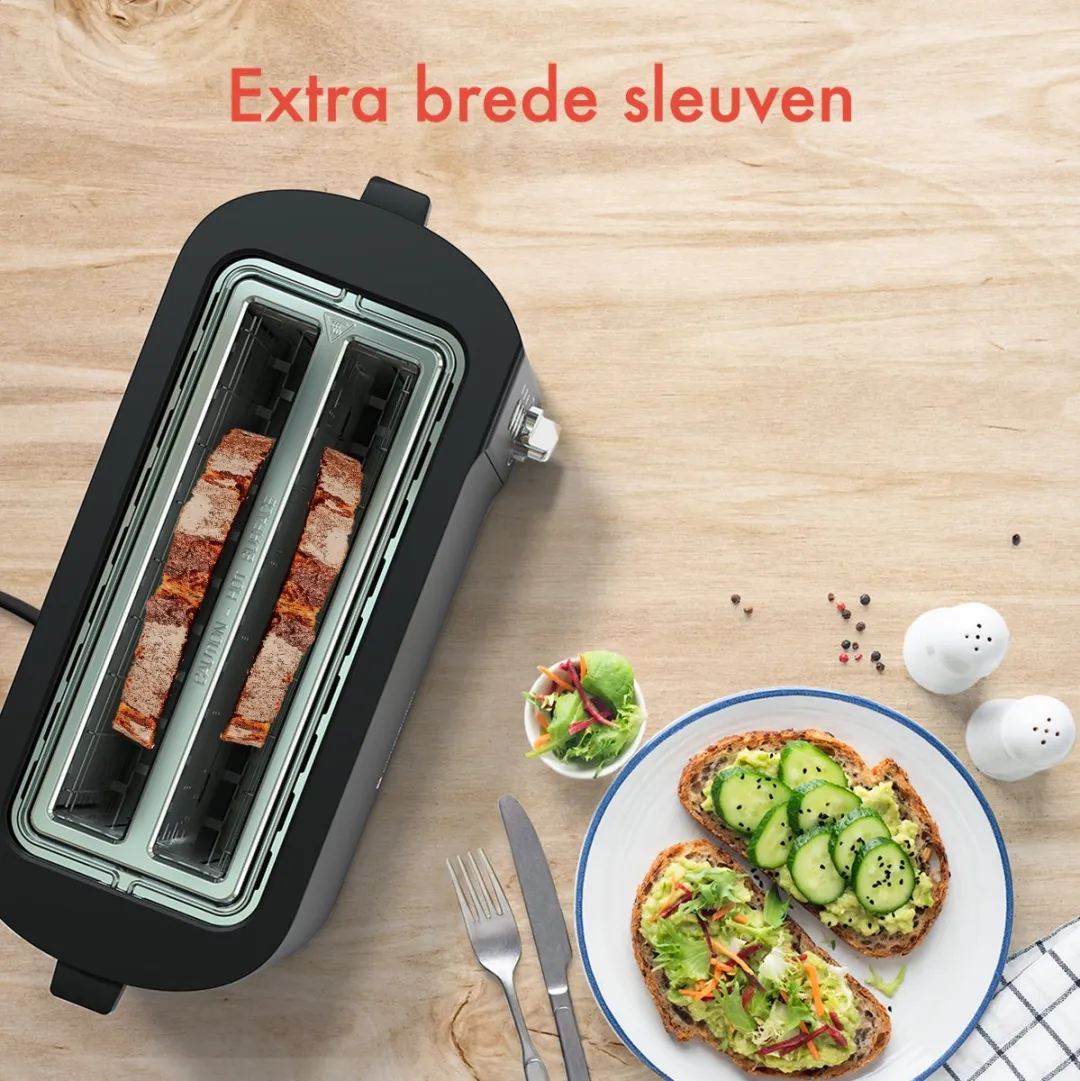 KitchenBrothers KB4093 Broodrooster 1520W - 4 Sandwiches - Zwart