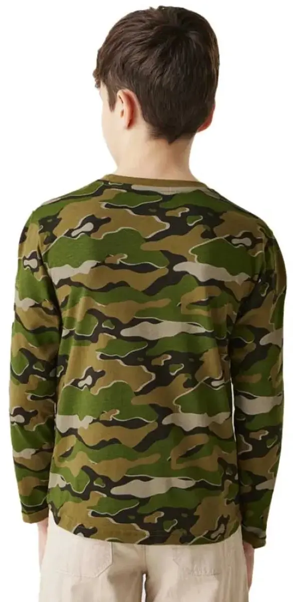 Regatta Wenbie Iii T-shirt Met Lange Mouwen Groen 13 Years Jongens,Meisjes - afbeelding 3 van 6
