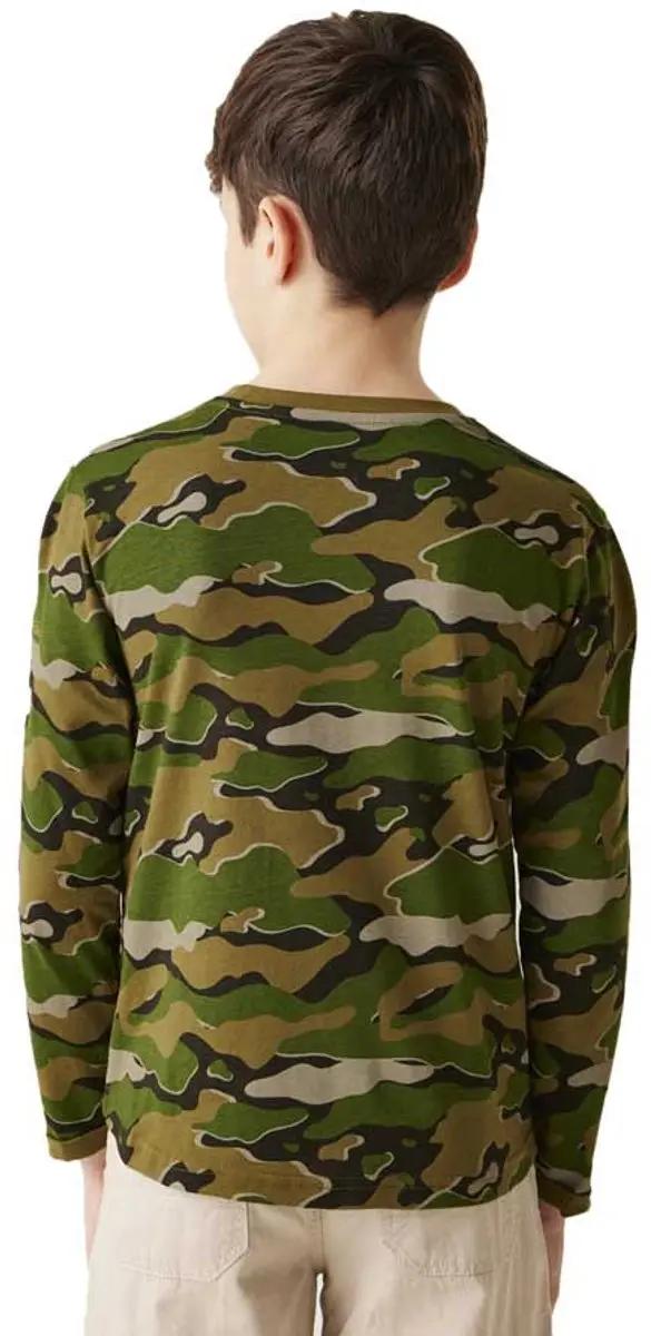 Regatta Wenbie Iii T-shirt Met Lange Mouwen Groen 13 Years Jongens,Meisjes - afbeelding 2 van 6