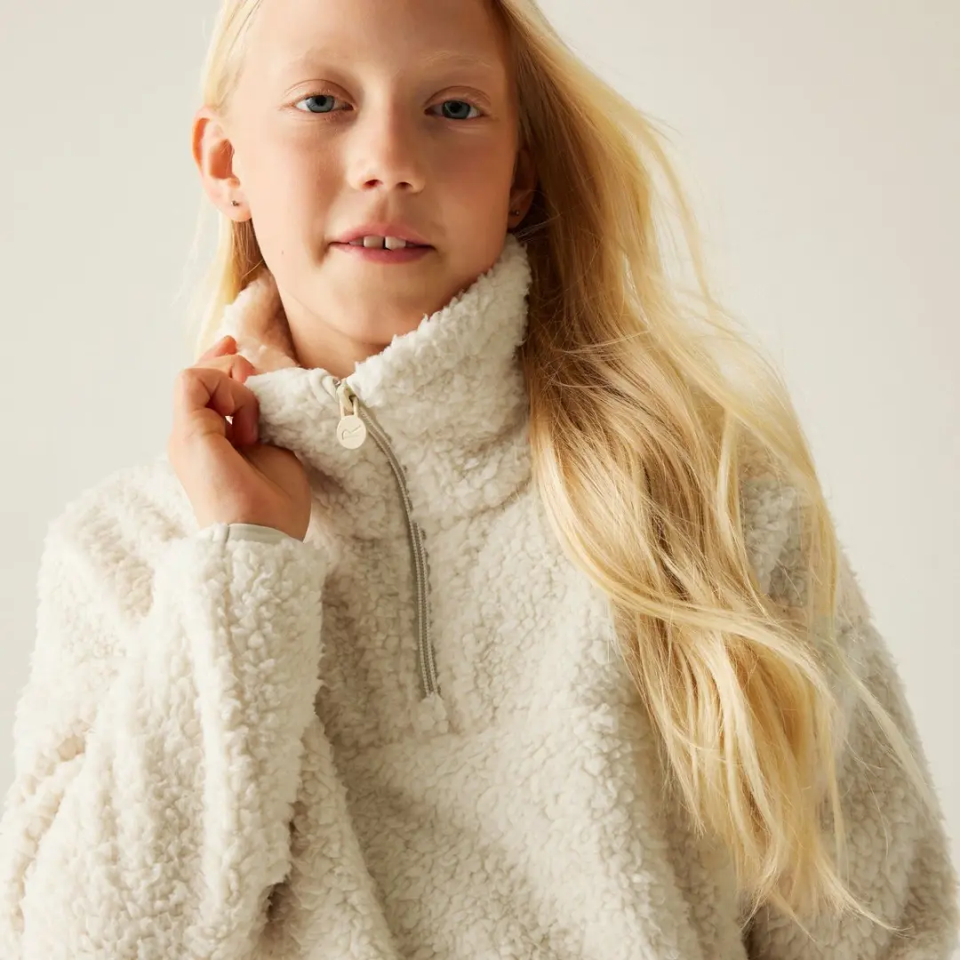 Regatta Kaliza Kinderfleece met Halve Rits - Wit - afbeelding 5 van 6