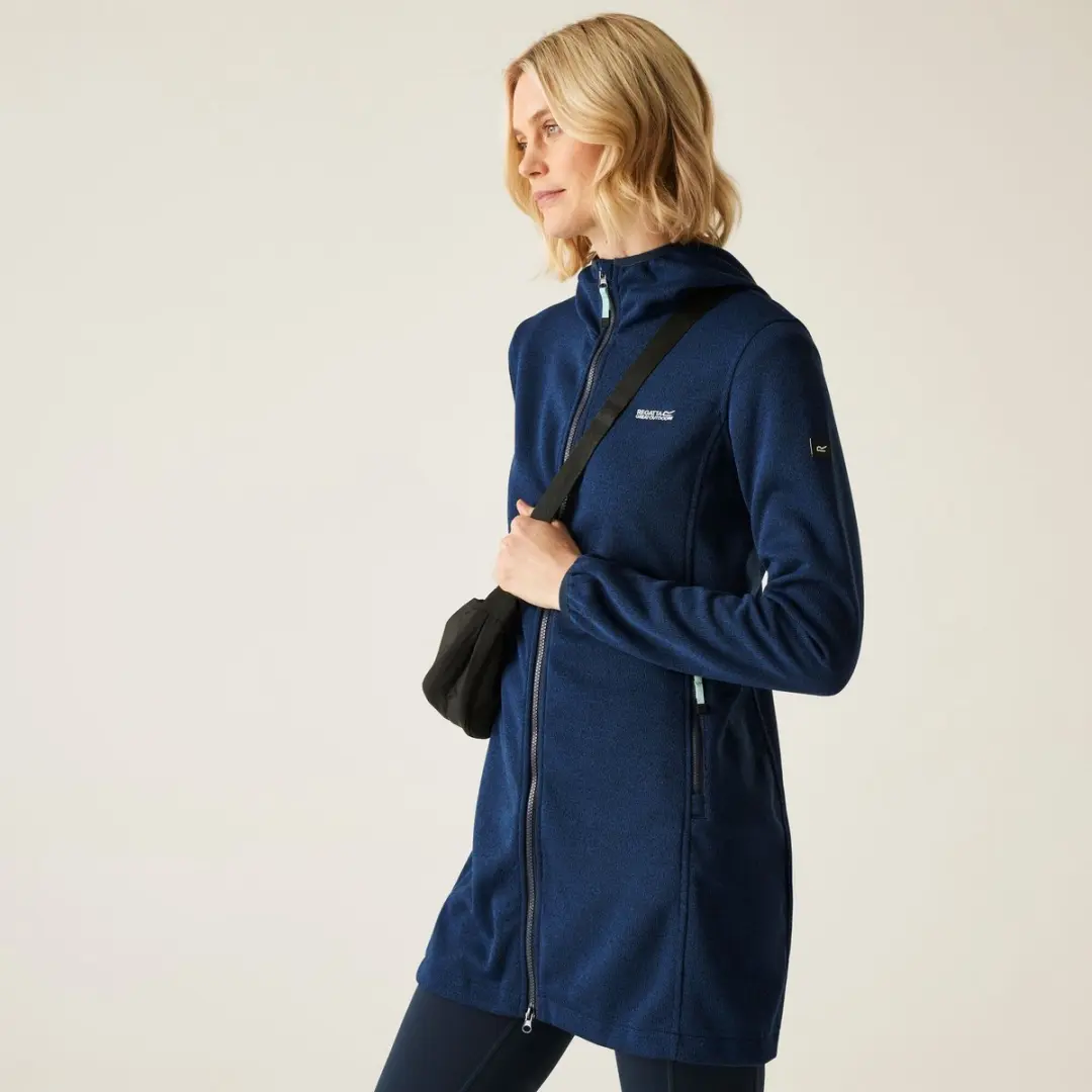 Fleece Dames Met Capuchon Voor Wandelen