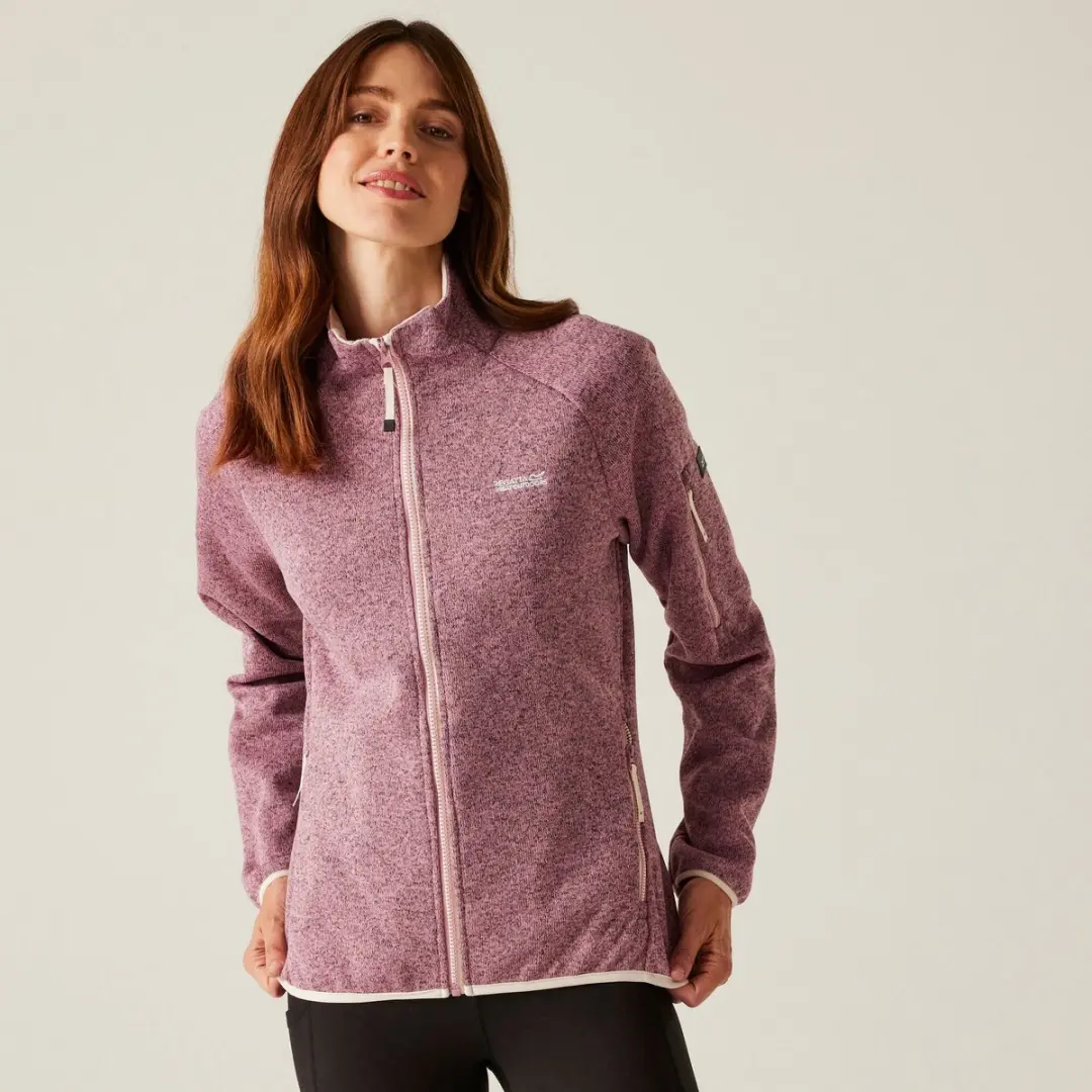 Fleece Hiking Dames Zip-up Front Side Pockets