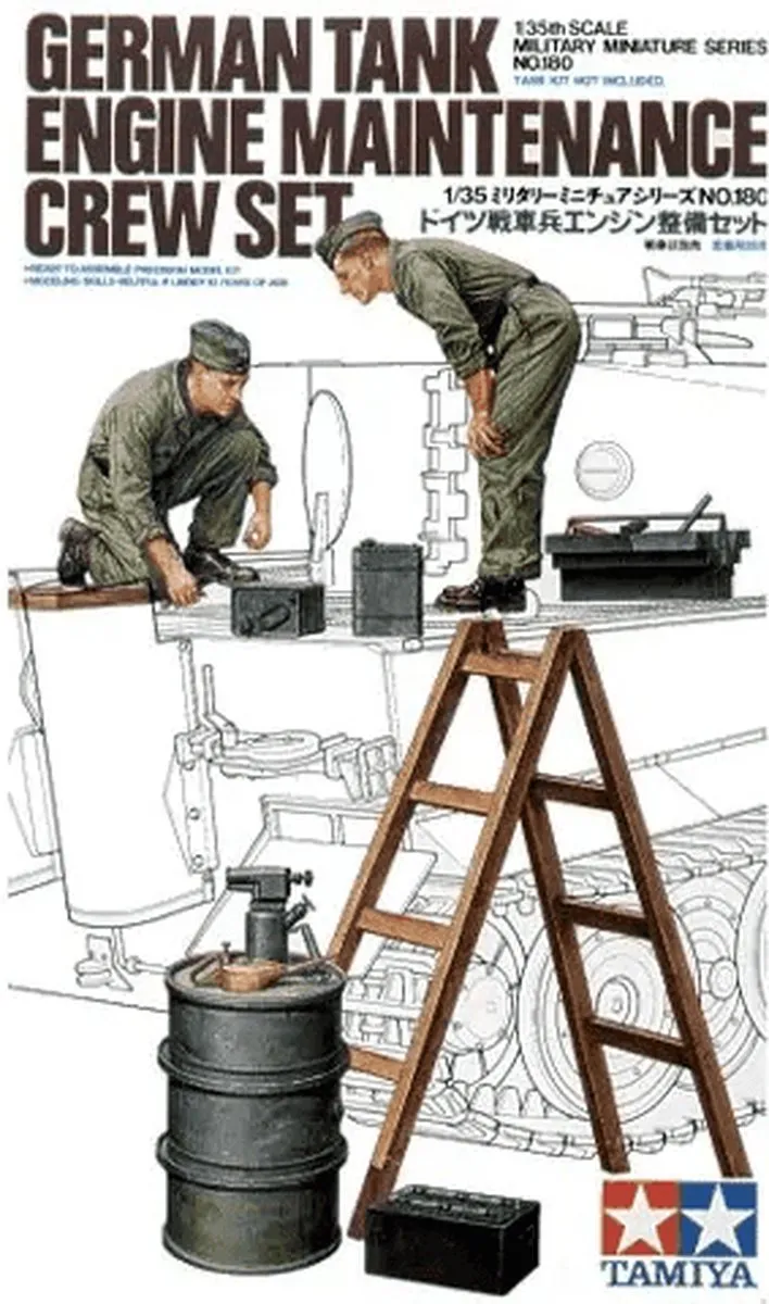 Tamiya 35180 Diorama-Set Duitse Motoronderhoud - 1:35