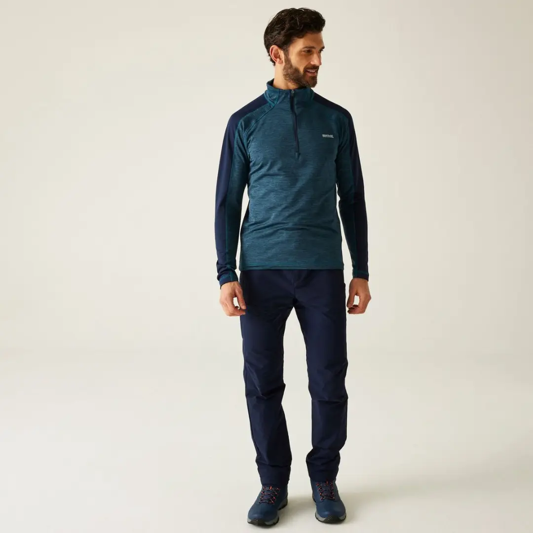 Regatta Hepley Fleecetrui met Halve Rits - Blauw - XXL - afbeelding 6 van 6