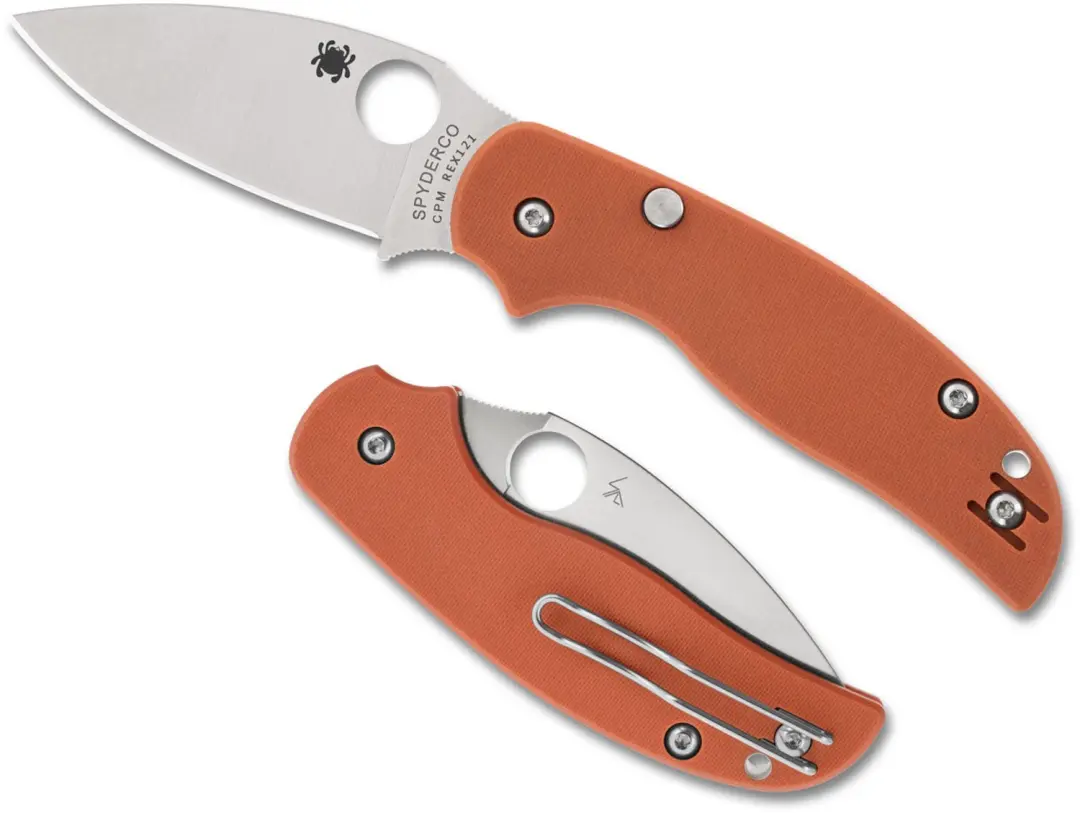 Spyderco Sage 6 Burnt Orange G-10 CPM REX 121 PE