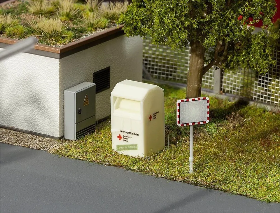 Faller Textielcontainer H0 Straatdecoratie