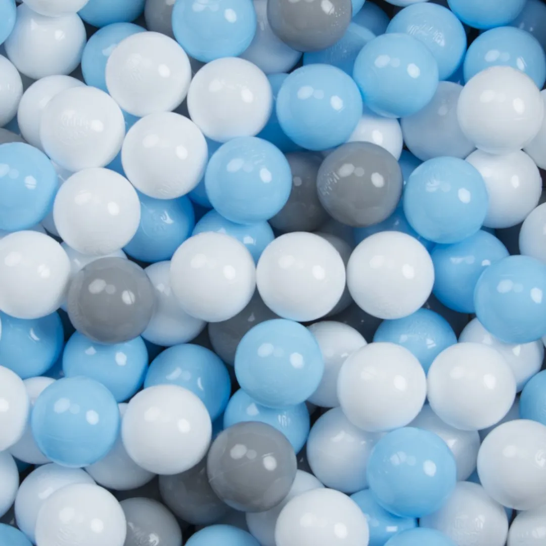 KiddyMoon Ballenbak 90x30cm - 200 Ballen ∅7cm - Lichtgrijs