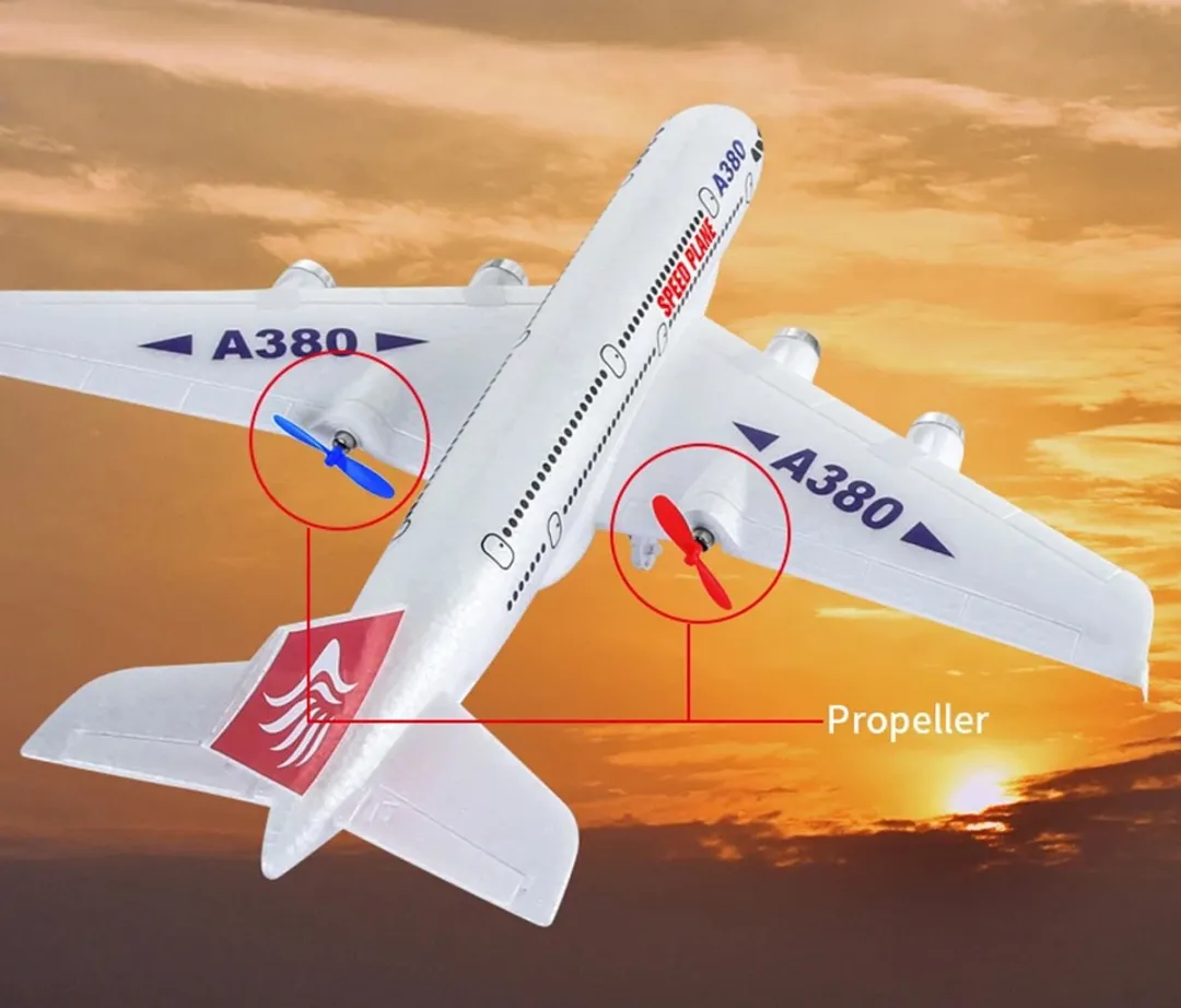 RedParrot A380-RC-2CH Afstandsbestuurbaar Vliegtuig - Wit - afbeelding 6 van 6