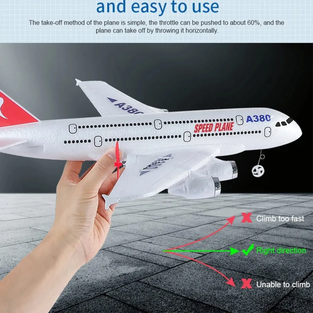 RedParrot A380-RC-2CH Afstandsbestuurbaar Vliegtuig - Wit