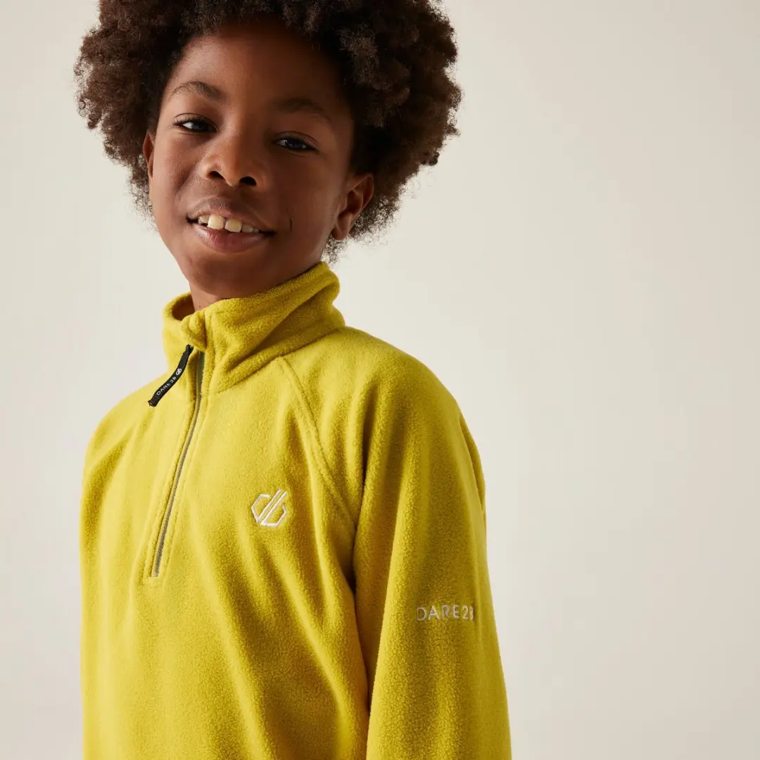Dare 2b Freehand Kinderfleece Halve Rits - Geel - afbeelding 5 van 6