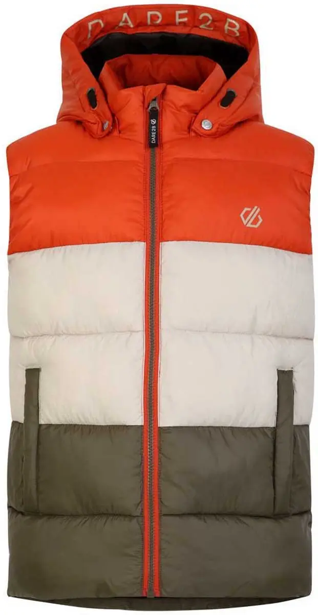 Dare 2b Jolly Mouwloos Kinderjack - Groen/Oranje - 122/128 - afbeelding 6 van 6