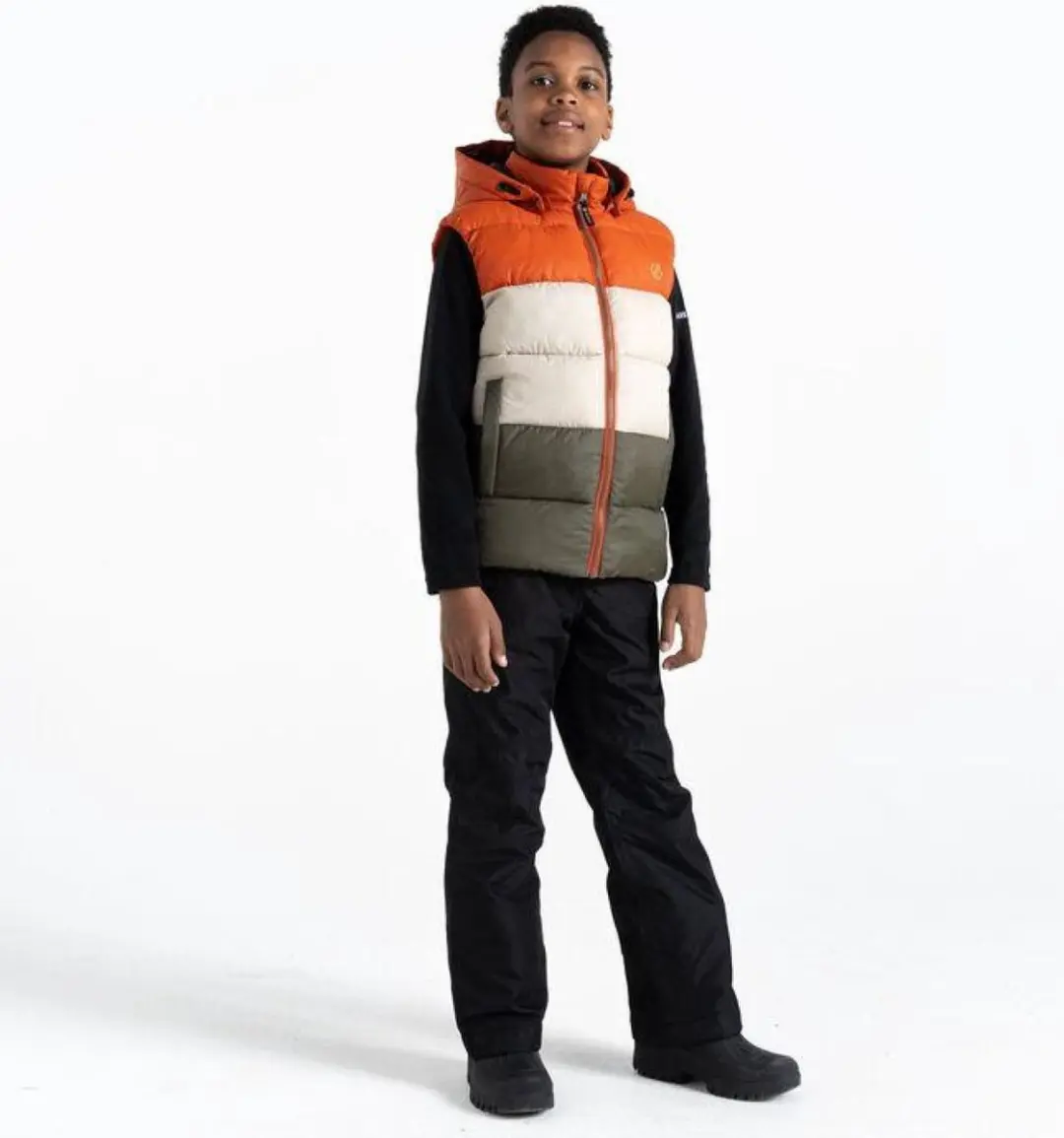 Dare 2b Jolly Mouwloos Kinderjack - Groen/Oranje - 122/128 - afbeelding 5 van 6