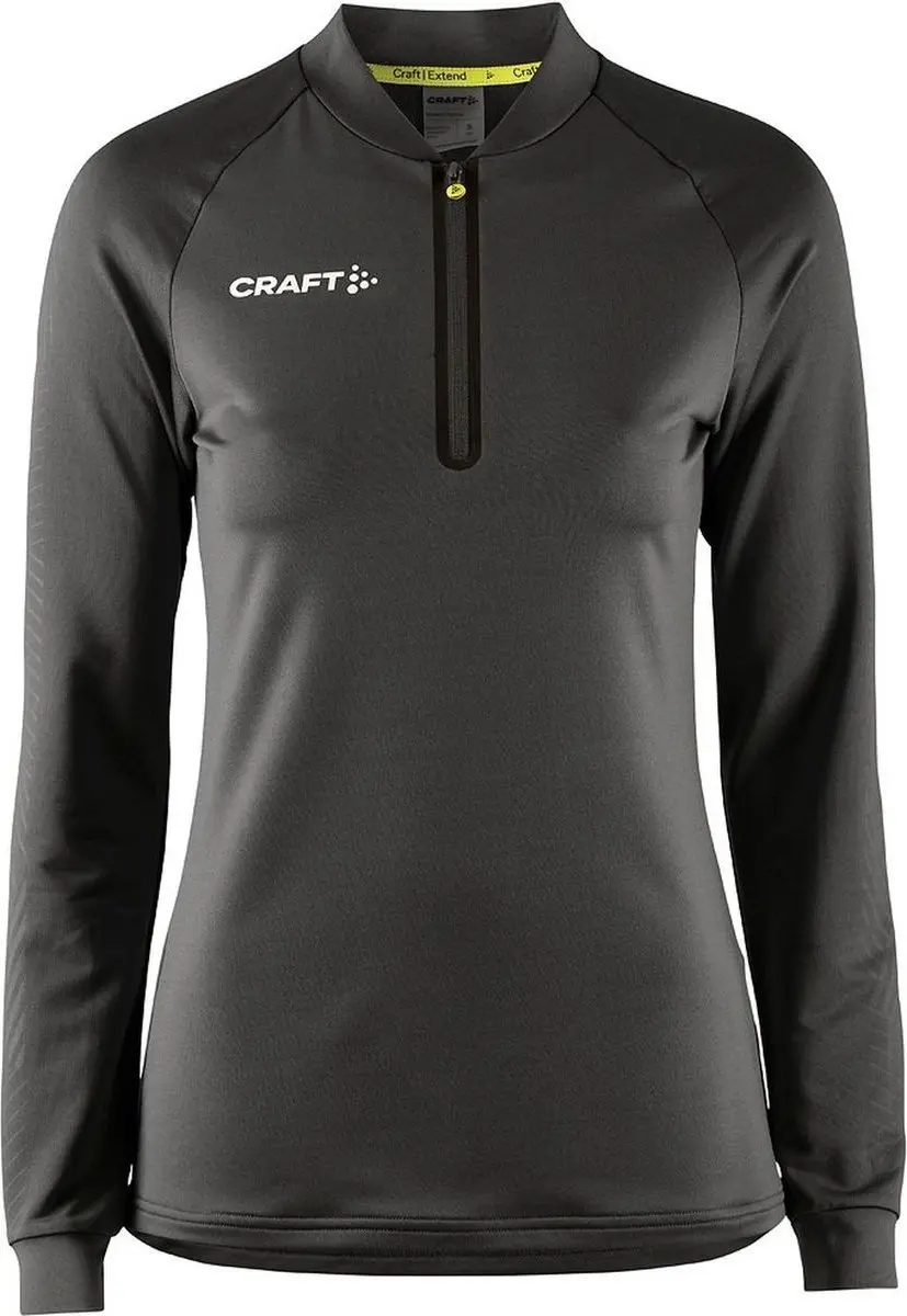 Craft Extend Ziptop Dames Sportshirt - Asfalt - XXL