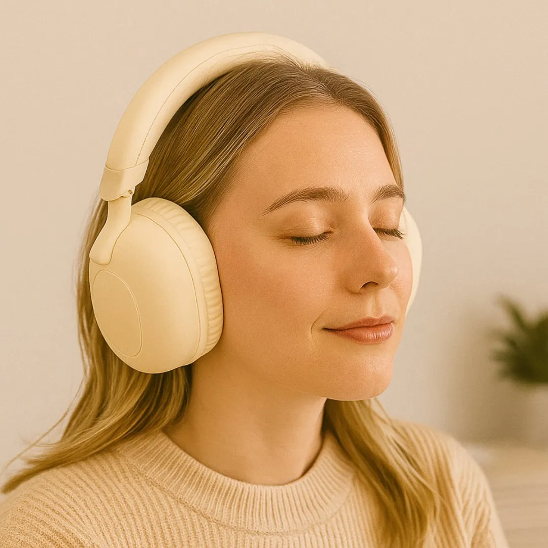 Grundig MEGREL5710/0029 Bluetooth Hoofdtelefoon - Noise Cancelling - 36 uur - Gebroken wit