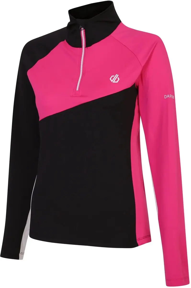 Dare 2B Ice Core Stretch Vrouwenonderhemd - Pure Pink/Black - afbeelding 4 van 4