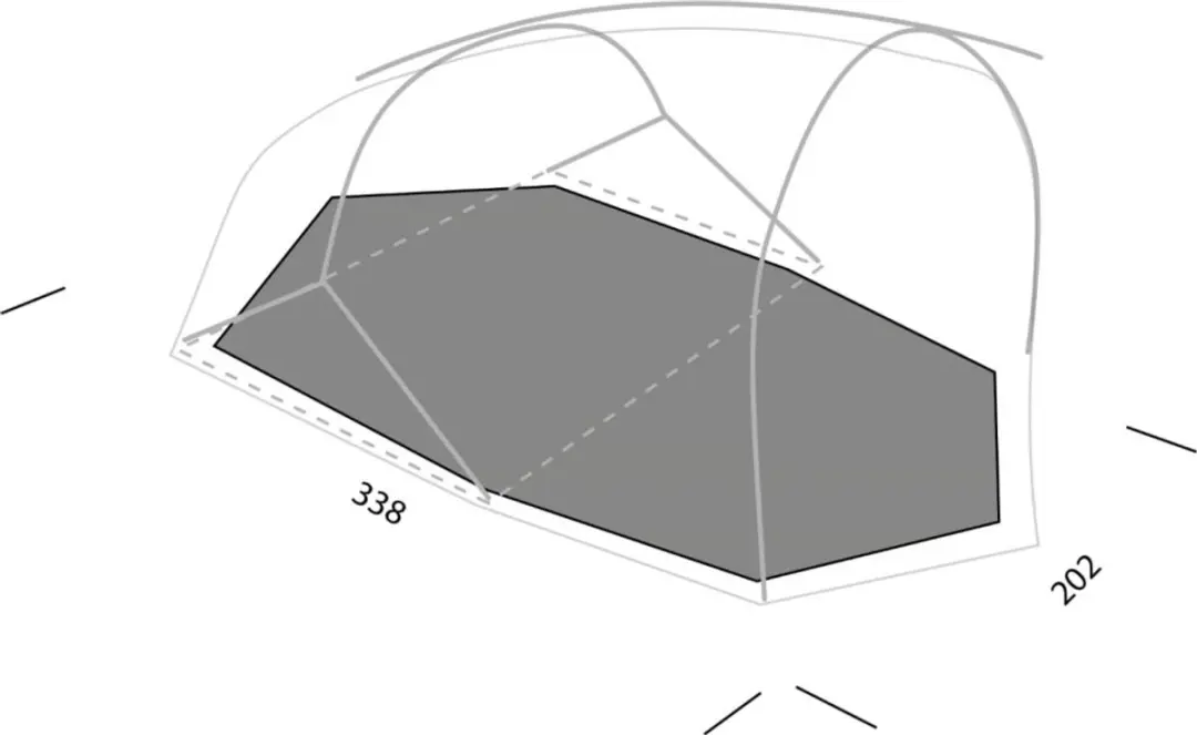 Exped Outer Space II Footprint Tentgrondzeil - Grijs - afbeelding 2 van 3
